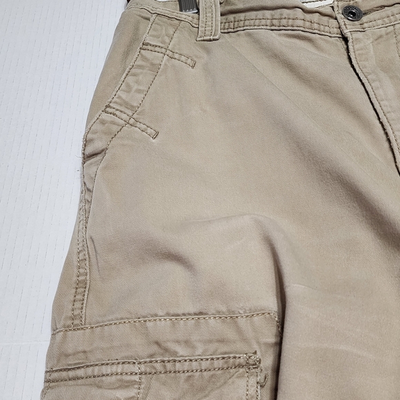 Levi Cargo Distressed khaki pants 36"×30" tan multi pocket Grunge Thrashed - Picture 4 of 10
